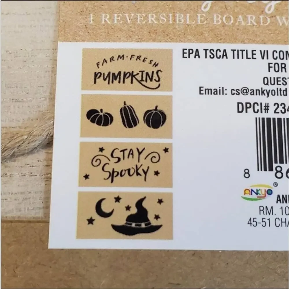 3 Target 2021 Fall Halloween DIY Hanging Signs Wood Chalkboard Stencils